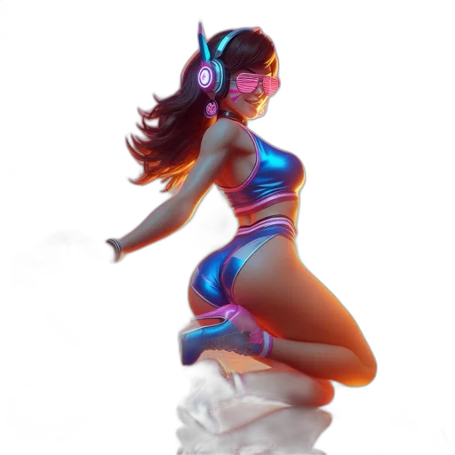 dress, 3d render, concept art, vaporwave transparent PNG cut-out