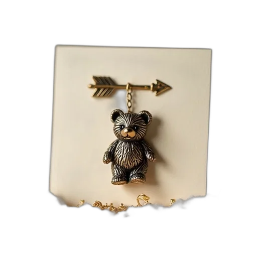 jewelry, small, bear, charm transparent PNG cut-out