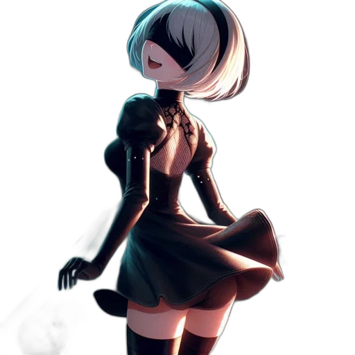 dress, robot, staff, mask transparent PNG cut-out