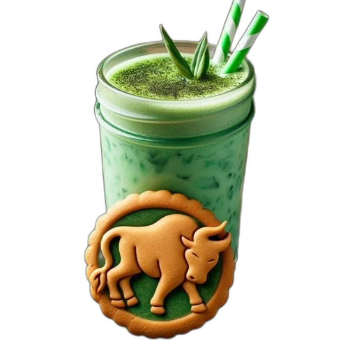 food, 3d render, photorealistic, green transparent PNG cut-out