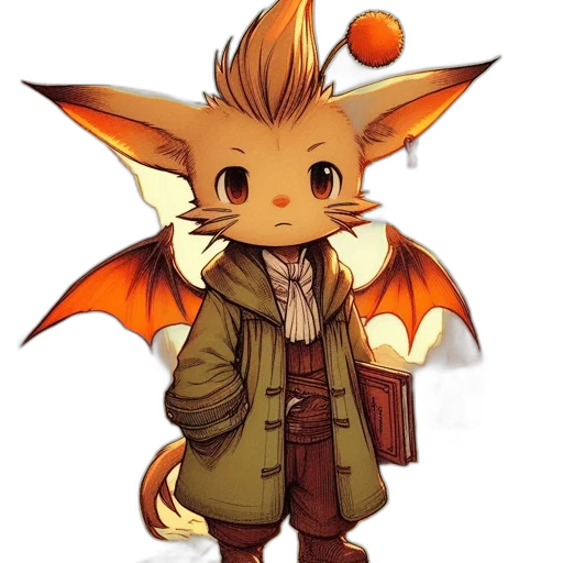 dragon, staff, jacket, creature transparent PNG cut-out