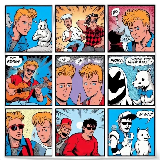 comic book art, cartoon, concept art, image transparent PNG cut-out
