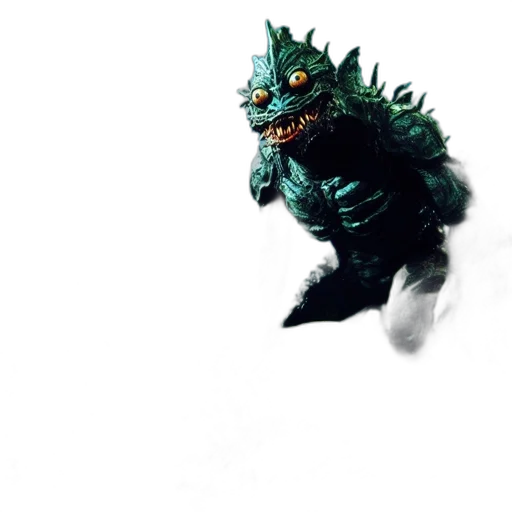 dragon, creature, mask, staff transparent PNG cut-out