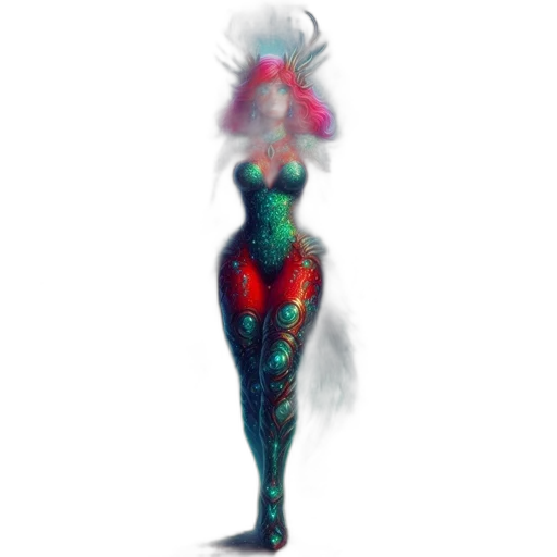 dress, creature, hair, robot transparent PNG cut-out