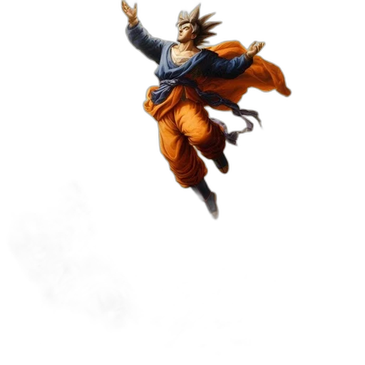 staff, dragon, jacket, hair transparent PNG cut-out