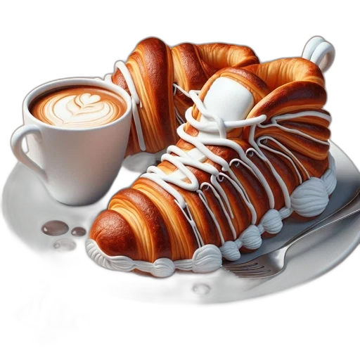 shoes, food, 3d render, photorealistic transparent PNG cut-out