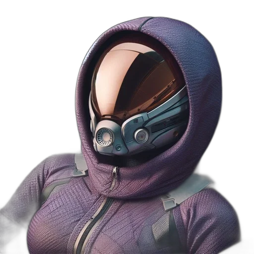 jacket, mask, face, robot transparent PNG cut-out