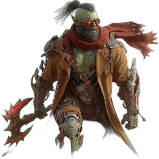 mask, staff, creature, concept art transparent PNG cut-out