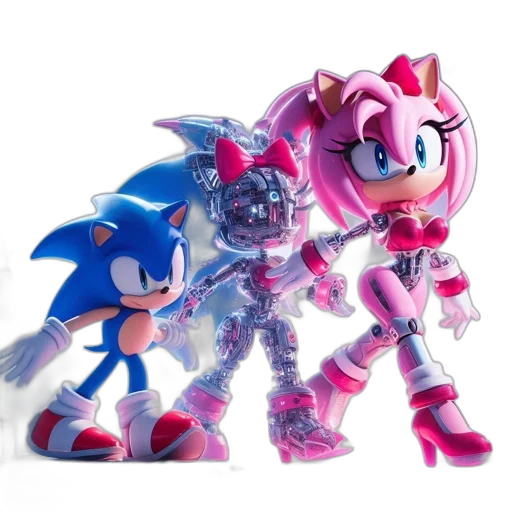 robot, concept art, 3d render, vaporwave transparent PNG cut-out