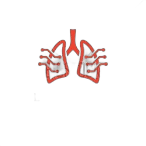 mask, lungtech, logo, red transparent PNG cut-out