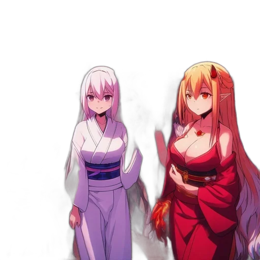 dress, dragon, sword, anime transparent PNG cut-out