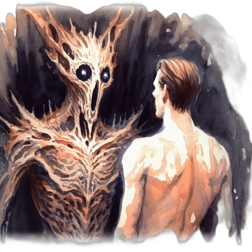 creature, mask, concept art, fantasy art transparent PNG cut-out