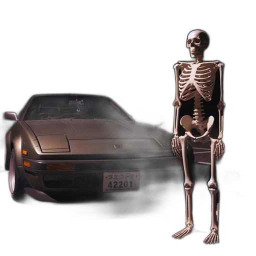 car, robot, vaporwave, concept art transparent PNG cut-out