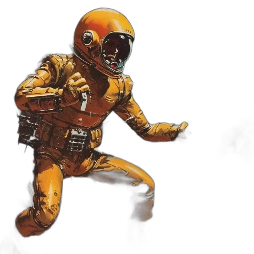 robot, creature, mask, jacket transparent PNG cut-out