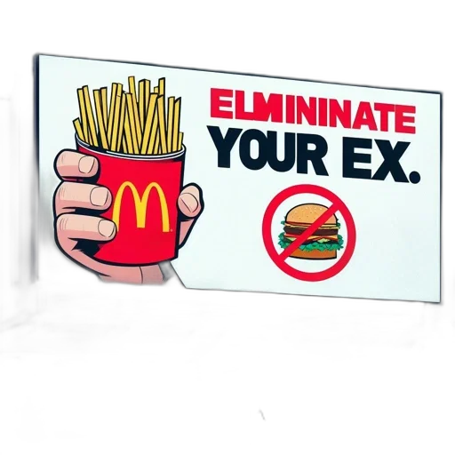 food, 3d render, amusing, billboard transparent PNG cut-out