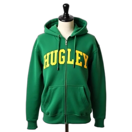 jacket, green, hoodie, word transparent PNG cut-out