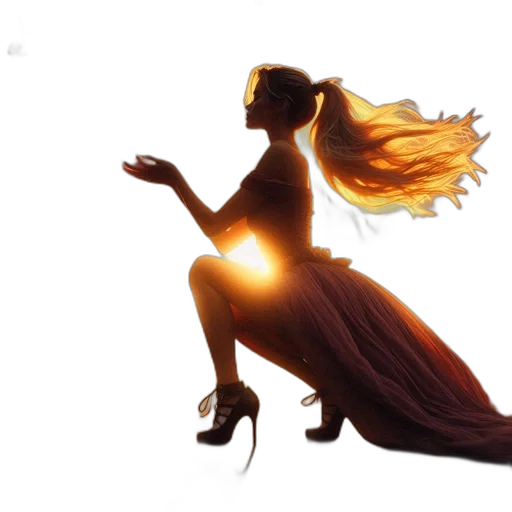 dress, hair, concept art, fantasy art transparent PNG cut-out