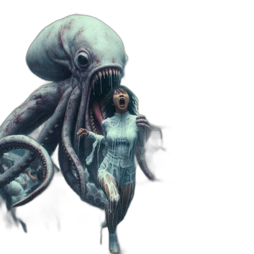 creature, animal, concept art, 3d render transparent PNG cut-out