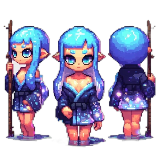 pixel art, concept art, fantasy art, cyberpunk transparent PNG cut-out