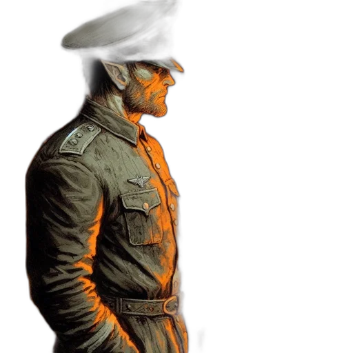 hat, jacket, staff, sword transparent PNG cut-out