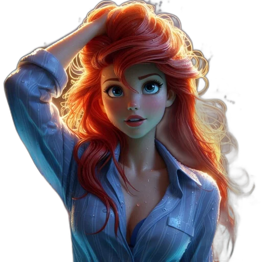 dress, face, hair, staff transparent PNG cut-out