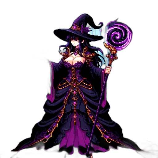 staff, hat, dress, mask transparent PNG cut-out