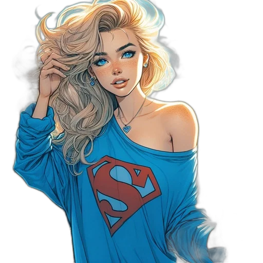 dress, comic book art, cartoon, fantasy art transparent PNG cut-out
