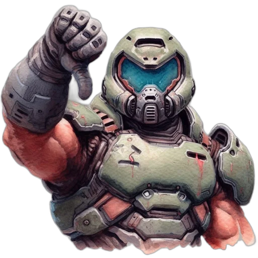 robot, face, weapon, creature transparent PNG cut-out