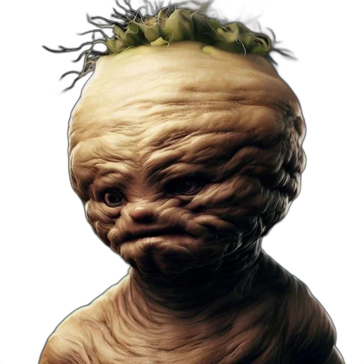 creature, face, hair, mask transparent PNG cut-out