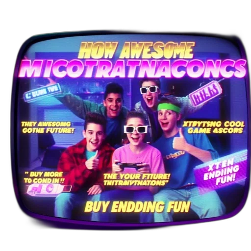 neon lights, vintage, micotratnacons, features transparent PNG cut-out
