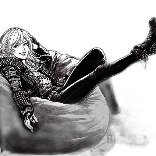 jacket, sword, weapon, comic book art transparent PNG cut-out