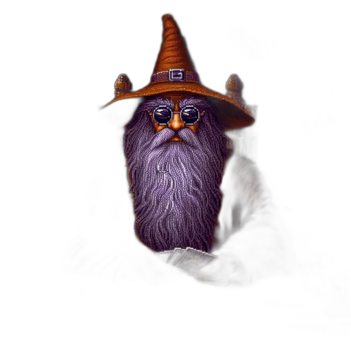 hat, staff, creature, crown transparent PNG cut-out