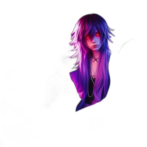 hair, face, dress, creature transparent PNG cut-out