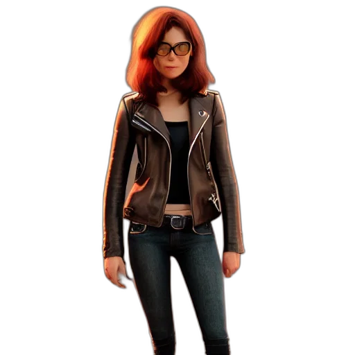 jacket, concept art, 3d render, cartoon transparent PNG cut-out