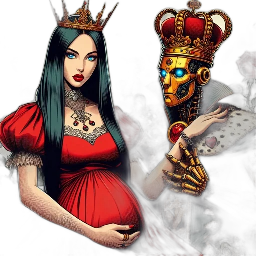 crown, jewelry, staff, fantasy art transparent PNG cut-out