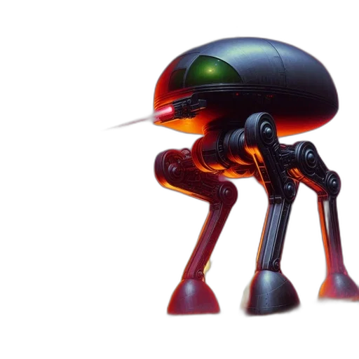 robot, creature, weapon, 3d render transparent PNG cut-out