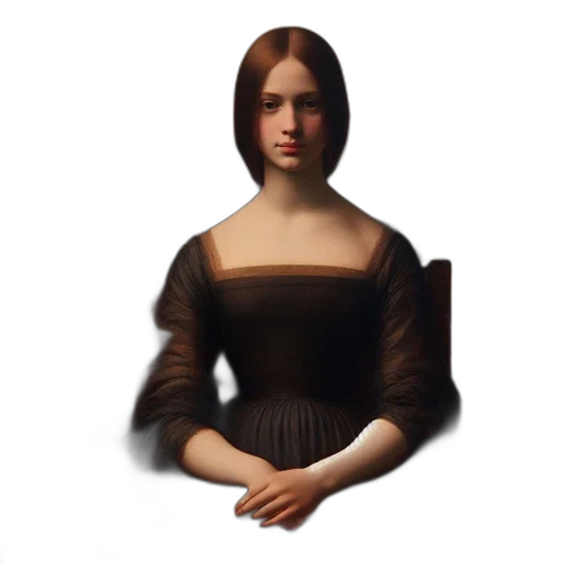dress, face, jewelry, staff transparent PNG cut-out