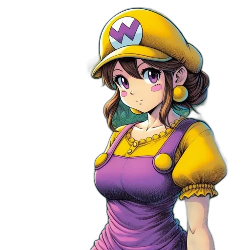 dress, hat, staff, weapon transparent PNG cut-out