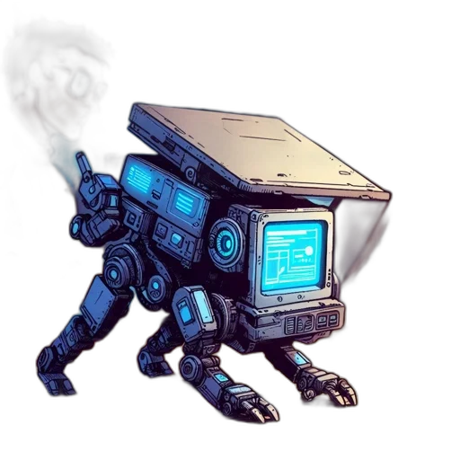 robot, weapon, creature, concept art transparent PNG cut-out