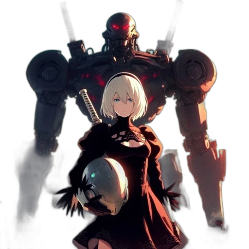 robot, weapon, sword, jacket transparent PNG cut-out