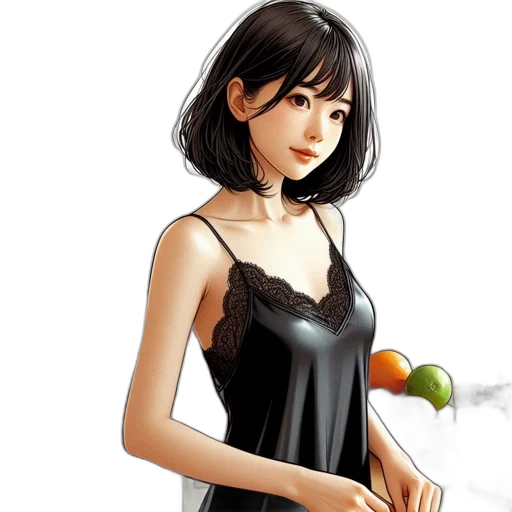 dress, food, jewelry, staff transparent PNG cut-out
