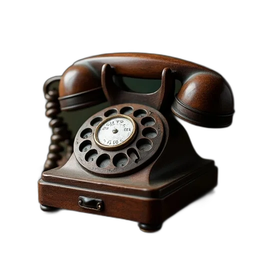 old, telephone, dial, which transparent PNG cut-out
