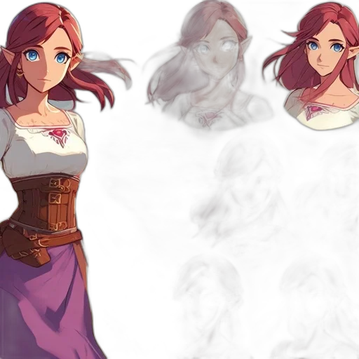 dress, concept art, fantasy art, pixel art transparent PNG cut-out