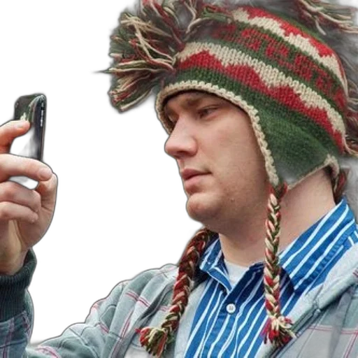 hat, staff, hair, jacket transparent PNG cut-out