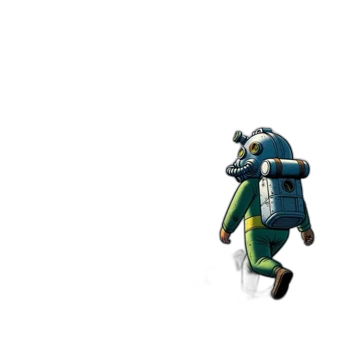 robot, jacket, mask, creature transparent PNG cut-out