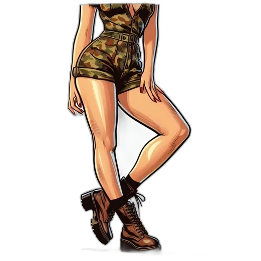 dress, shoes, jacket, weapon transparent PNG cut-out