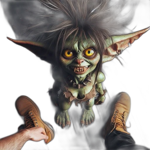 creature, staff, mask, face transparent PNG cut-out