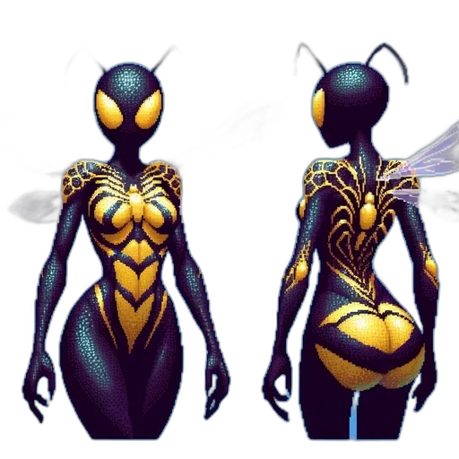 dress, creature, concept art, comic book art transparent PNG cut-out