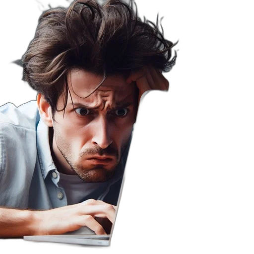 face, hair, jacket, staff transparent PNG cut-out