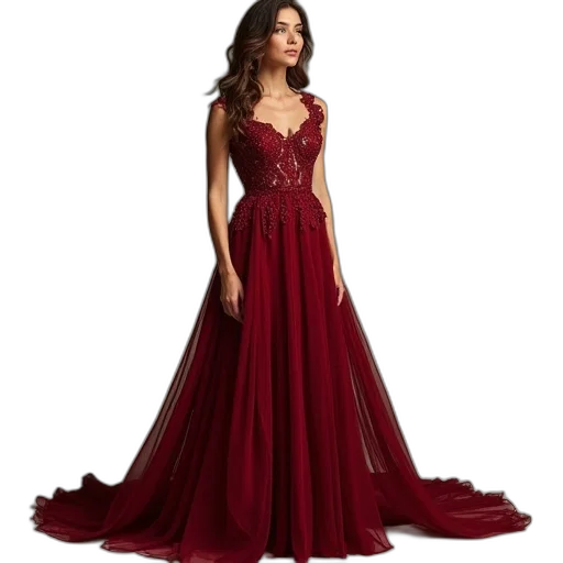 dress, red, dark, jenny transparent PNG cut-out